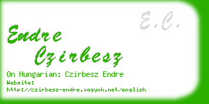 endre czirbesz business card